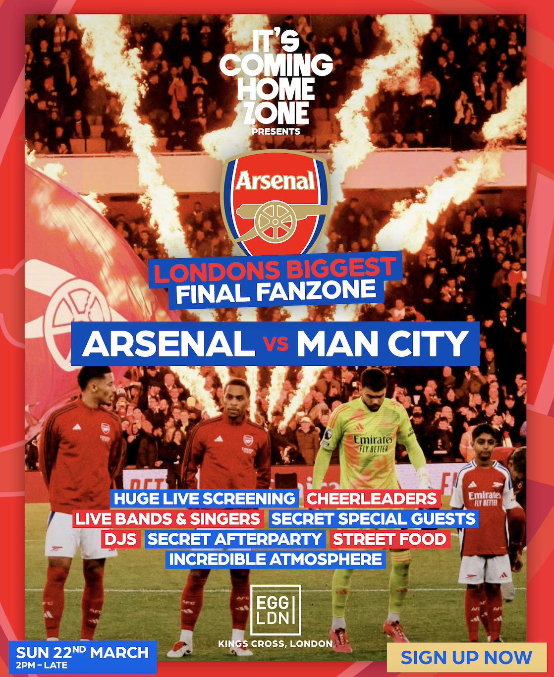 Arsenal FC Fanzone | EFL Cup Final | Sun 22nd March | London, Kings Cross | SIGN UP NOW 🏆