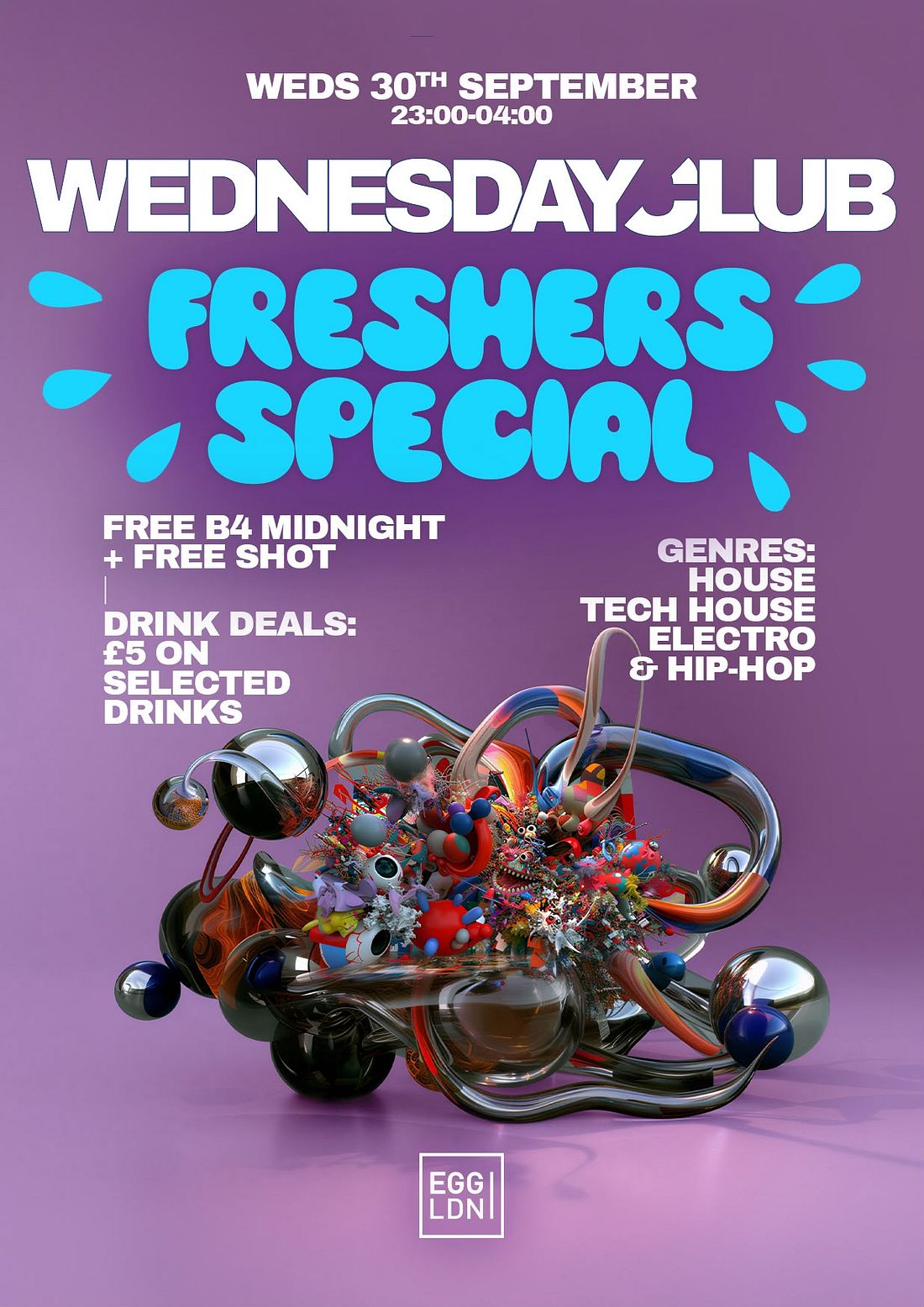 Wednesday Club – Freshers special: House, Tech House, Electro & Hip Hop