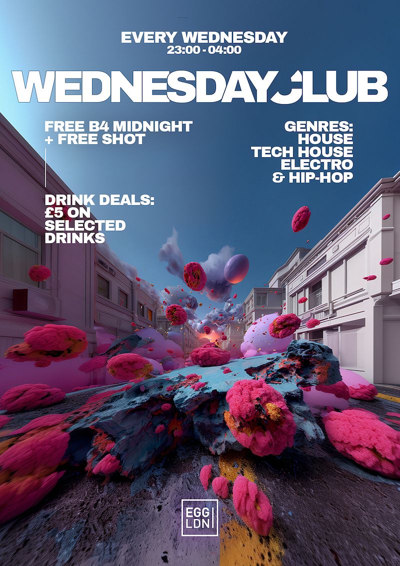 Wednesday Club: House, Tech House, Electro & Hip Hop flyer